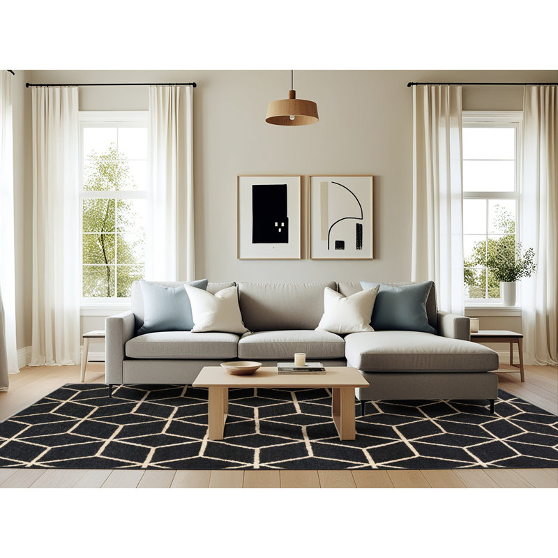Abstract Indoor Rug, Rectangle 6' x 9'