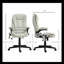 Fauteuil de bureau de massage Executive - Vibration 6 points et chaleur lombaire - Inclinaison 125 ° - Hauteur réglable - Revêtement en microfibre-115753336