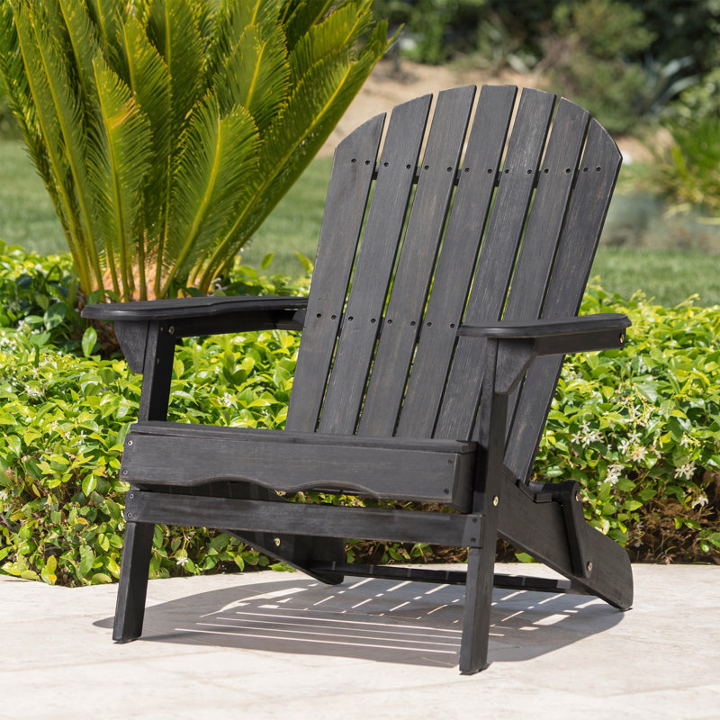 Chaise Adirondack de style Malibu pour l'extérieur, Gris foncé