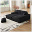 Canapé modulaire moderne en mousse de velours côtelé avec inclinable et configuration en L, soutien du cou et coussins décoratifs pour un confort et une polyvalence ultimes.-117948901