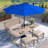 9-Foot Aluminum Market Patio Umbrella And Auto-Tilt Crank In Olefin-1393979108