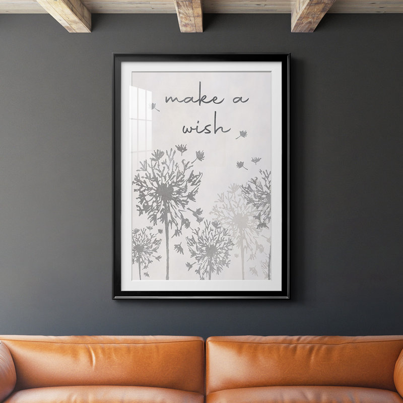 «Make A Wish», reproduction encadrée de qualité supérieure - prête à être accrochée, L 22,5 po x H 30,5 po, Cadre noir