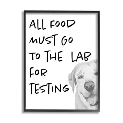 «Food To Lab For Testing For Funny Dog Giclee Art» par Elizabeth Medley