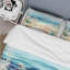 Ensemble de housse de couette blanc et bleu Coastal Tiles Collages - Abstract Botanicals-101242938