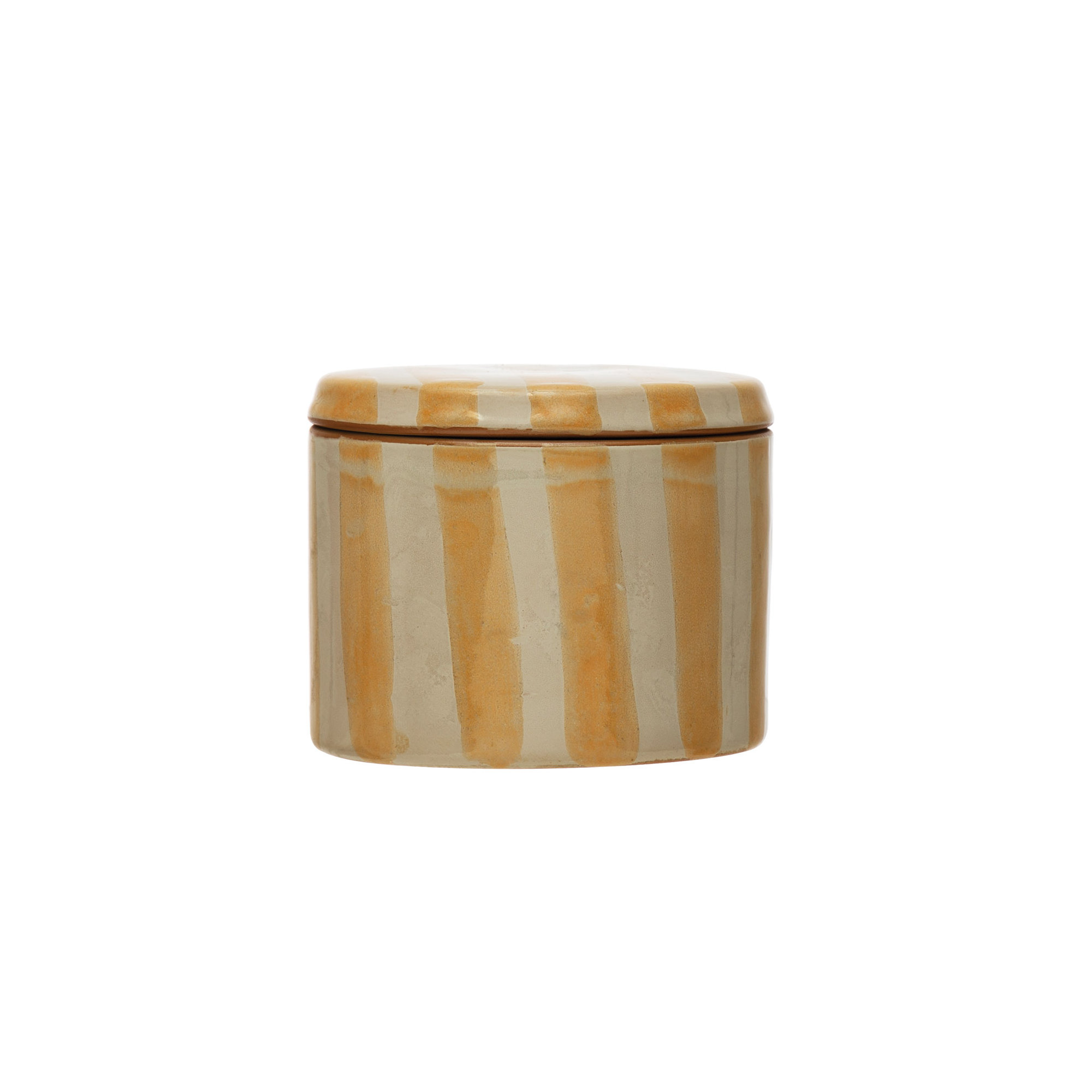 Striped Stoneware Jar