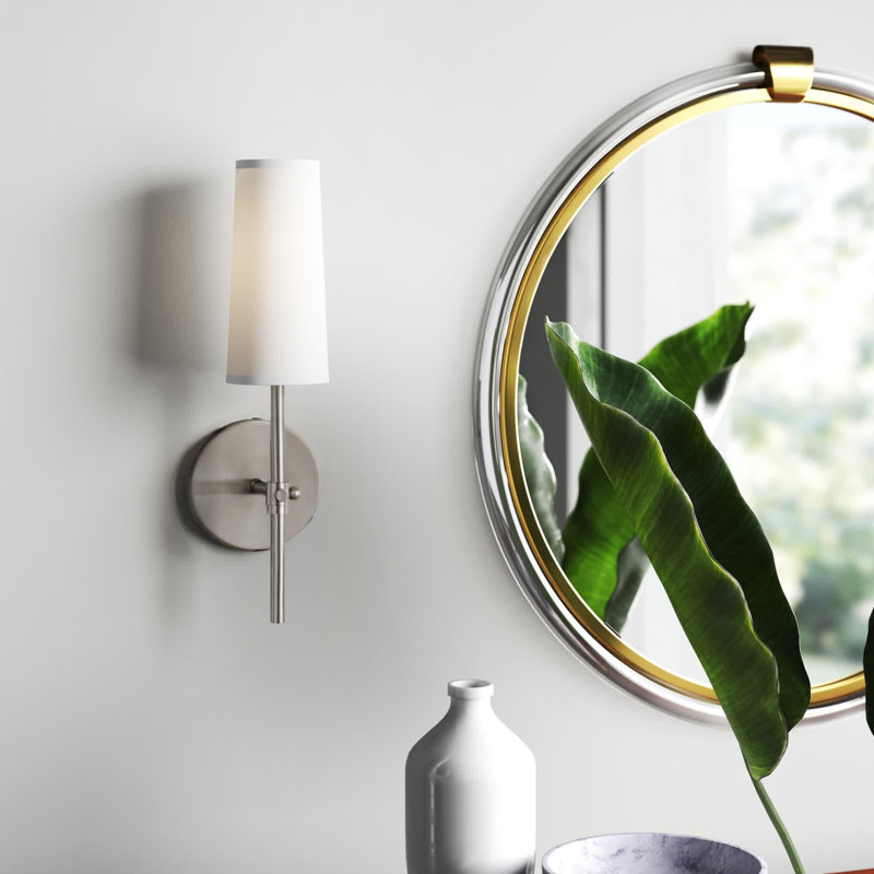 Imogen 15.5'' H 1-Light Iron Wallchiere, Burnished Nickel