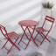 Ensemble bistro 3 pièces de table ronde pliable et chaises-1257052651
