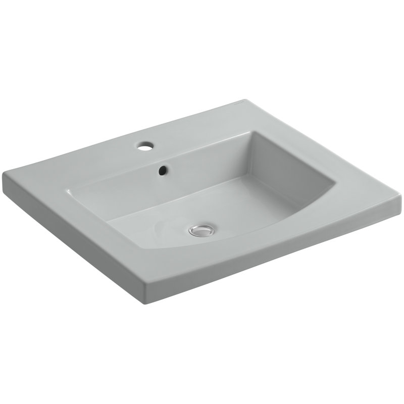 Plateau de meuble-lavabo simple 25,25 po Persuade, Gris glacial