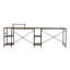 Bureau en L avec tablettes de rangement