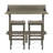 3-Piece Balcony Bar Set With Bottom Shelf Table And 2 Stools Finish