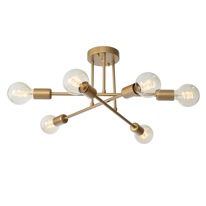 Bhanupriya Modern Sputnik Chandelier 1-Light Semi Flush Mount Ceiling Light