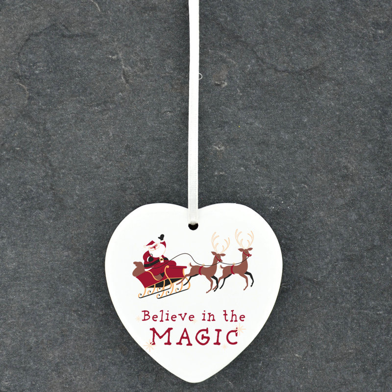 Carley Believe in The Magic Heart Shaped Ornament