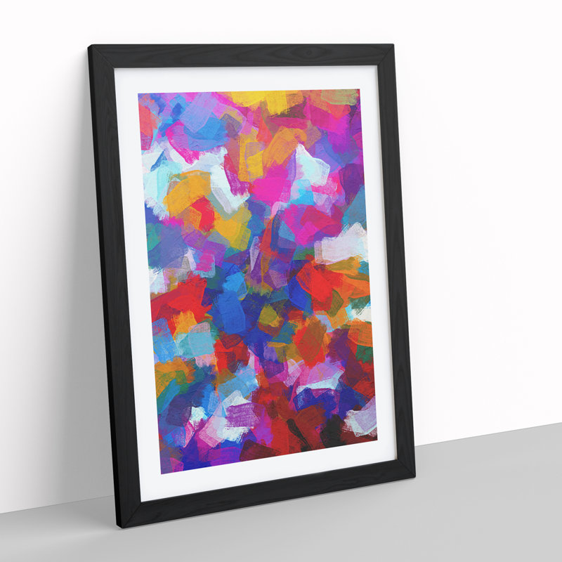 Something Desired Abstract - Single Picture Frame Print, Black, 64cm H x 46cm W x 2cm D