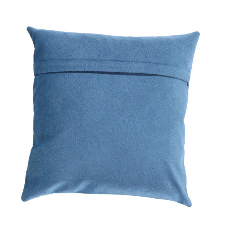 Throw Square Pillow Cover & Insert, Malibu/Navy Blue/Flush Orange Floral