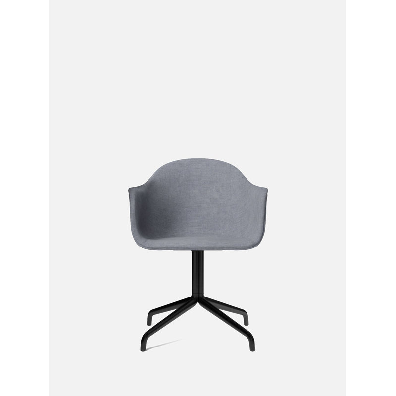 Harbour Task Chair, Dakar 0311 Antilop Genuine Leather, Black Steel