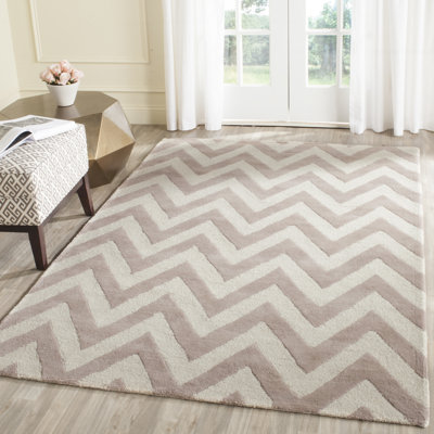 Sandiacre Chevron Wool Hand Woven Area Rug