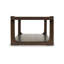 Table basse Kemu, plateau rectangulaire de 50 pouces de haut avec tablette inférieure, brun foncé
