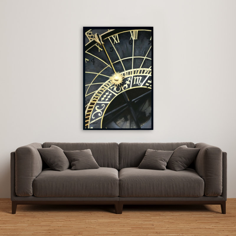 "Horloge astrologique" sur toile, H 36 po x l 24 po