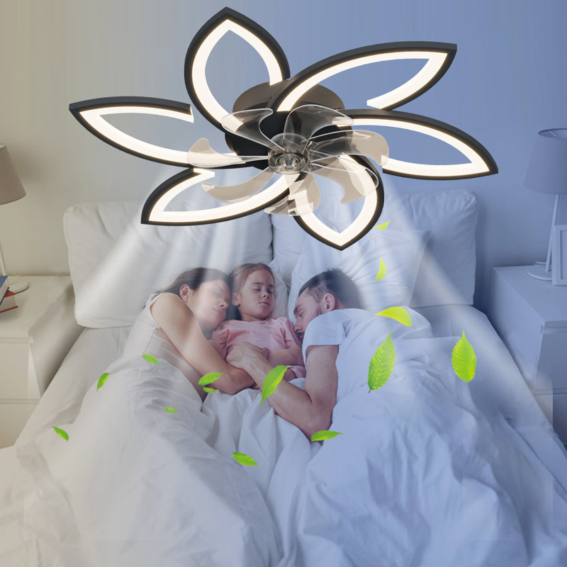 Ventilateur de plafond 30,7 po avec lumières, télécommande 3 températures de couleur, ventilateur à 6 vitesses