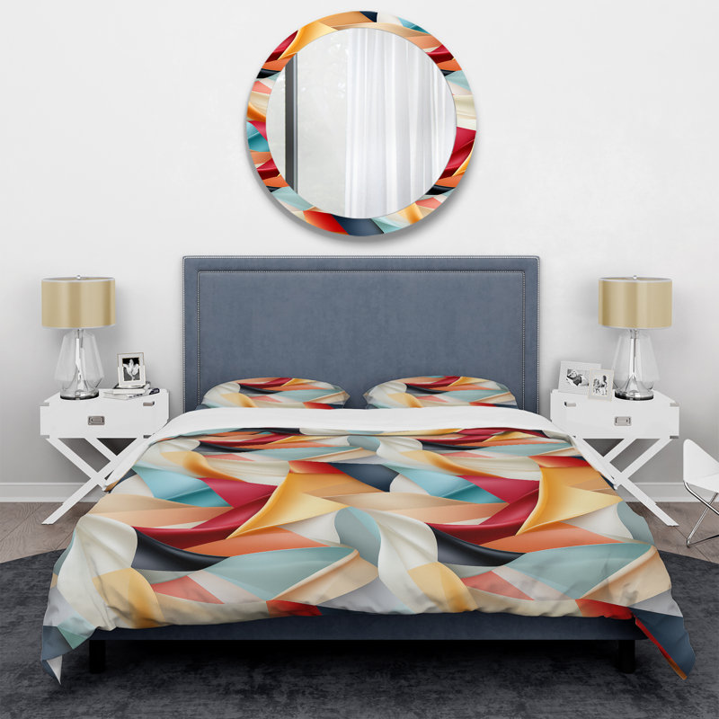 Kaiyu Urban Chic - Ensemble de housse de couette géométrique - Microfibre de polyester