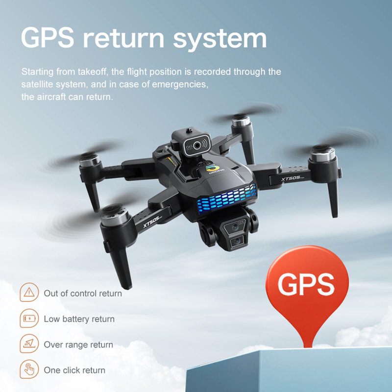 4K GPS Drone with Camera Brushless Motor Obstacle Avoidance 20 Mins Flight Time Gesture Photography Precise Positioning Custom Routes Intelligent Following Valentines Day Gifts