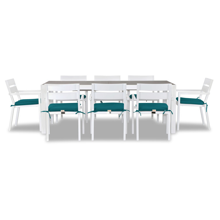 Vivant 82'' Rectangular 8 - Person Outdoor Dining Set with Sunbrella Cushions