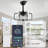 20" Modern Ceiling Fan w Dimmable LED Light Kit & Quiet DC Motor 6 Speed w Remote and App Control