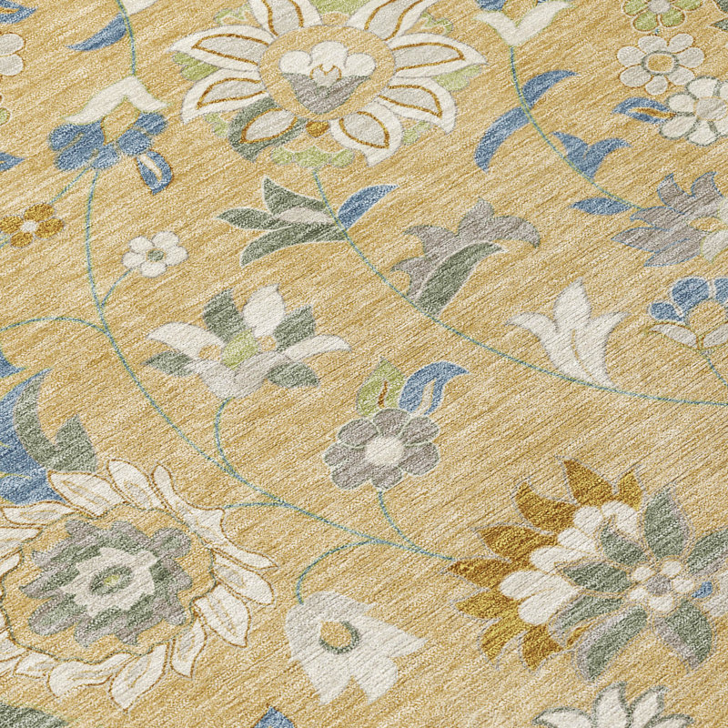 Machine Washable Indoor/Outdoor Chayden ACN1006 Wheat 2'3" x 7'6" Runner Rug, Rectangle 9' x 12'