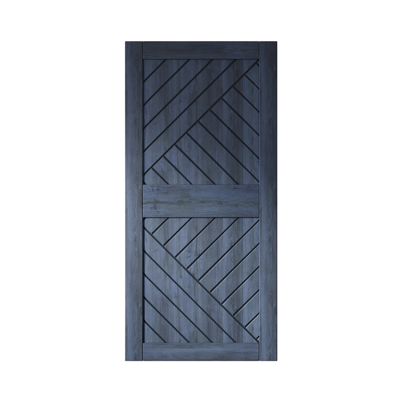Porte de grange en bois de pin à finition géométrique et non assemblée Homacer Design géométrique (usage intérieur seulement)