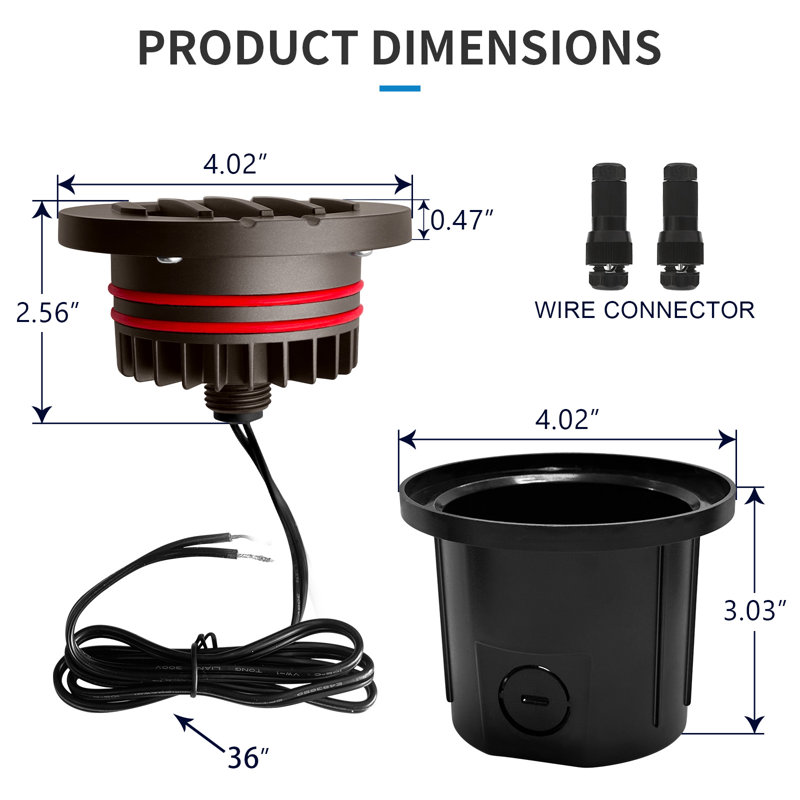 4PK oil-rubbed bronze Integrated LED Aluminum Landscape Well Light In Ground Outdoor