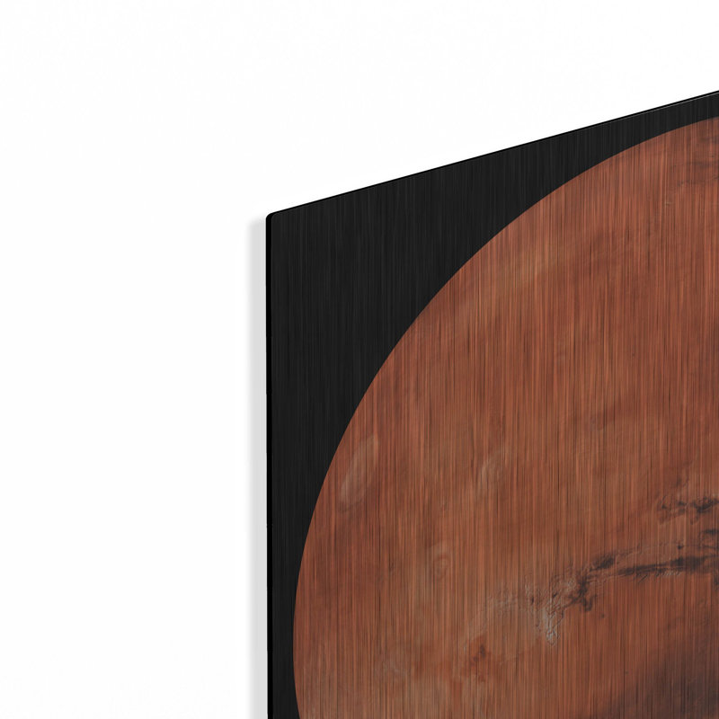 Planète Mars, art mural en métal, H 24 po x l 24 po