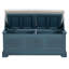 Banc à chaussures TREXM avec rangement dissimulé rétro et coussin, bleu marine antique-1181615569
