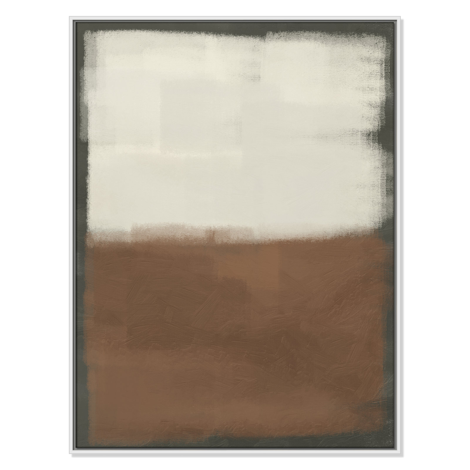 Alabaster Burst 2 - Floater Frame Print on Canvas, 41.5" H x 31.5" W x 2" D, White
