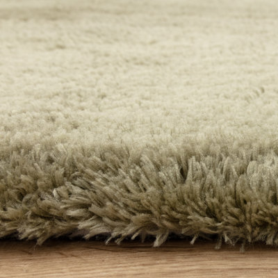 Tachiana Hand Tufted Shaggy Sage Area Rug