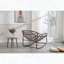 Chaise berçante d'extérieur surdimensionnée en rotin avec coussin rembourré-182964191