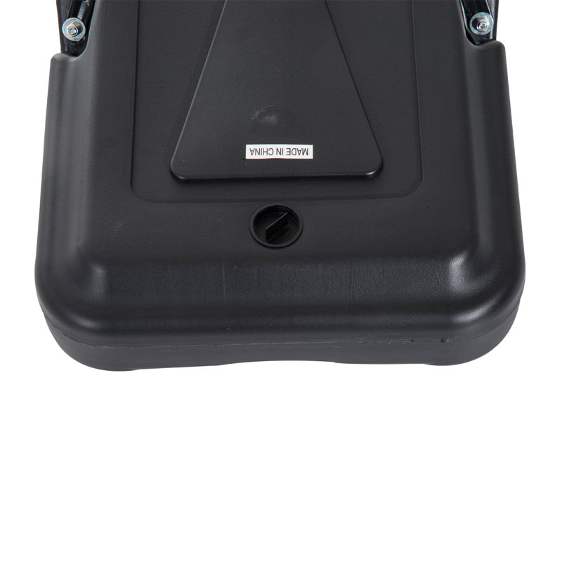 Adjustable Height Black Portable Poolside Basketball Hoop with Polypropylene Backboard