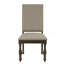Ensemble de 2 chaises de salle à manger en bois avec garniture cloutée beige