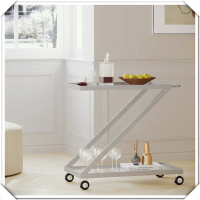 Versatile Mobile Bar Cart Stylish Storage Serving Practical Compact Chic by Red Barrel Studio