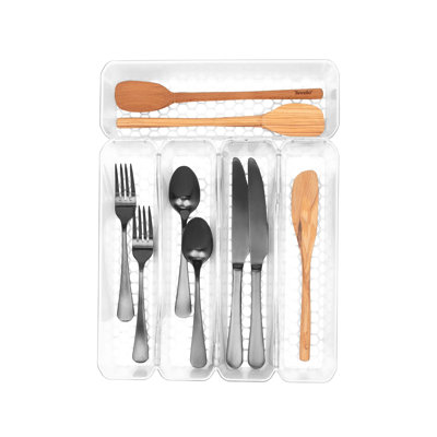 Joellen 2" H x 10" W x 13.5" D Flatware & Kitchen Utensils Drawer Organizer