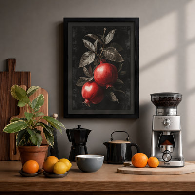 Apples on Branch Botanical - Framed Print