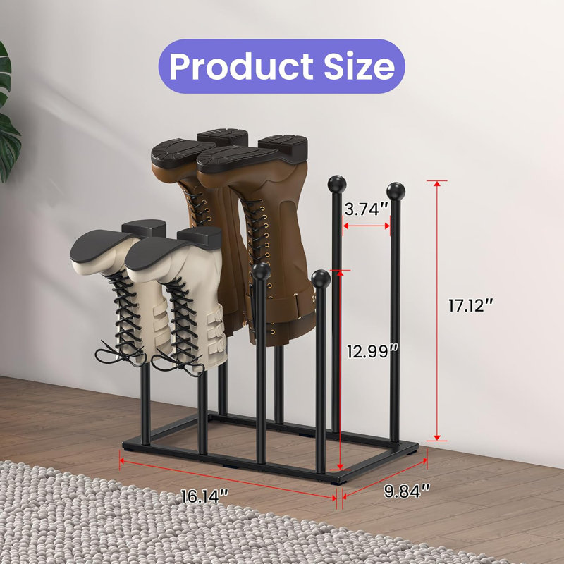 Range-chaussures autoportant pour 4 paires de bottes hautes