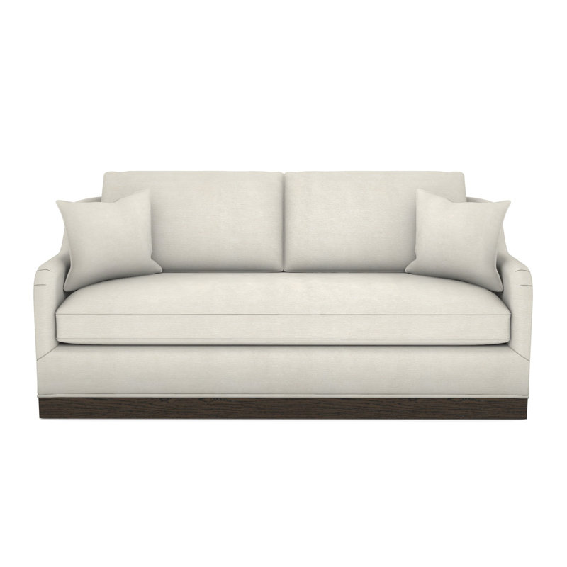 Fisher Plinth Base Bench Seat Mid Sofa, Havana, Nadia Parchment