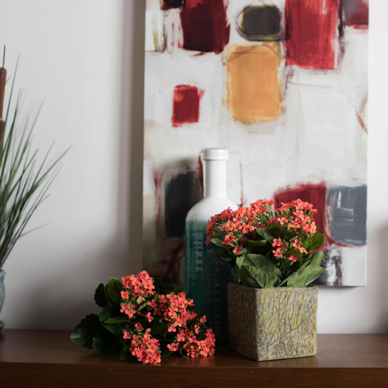 Artificial Kalanchoe Bush, Orange