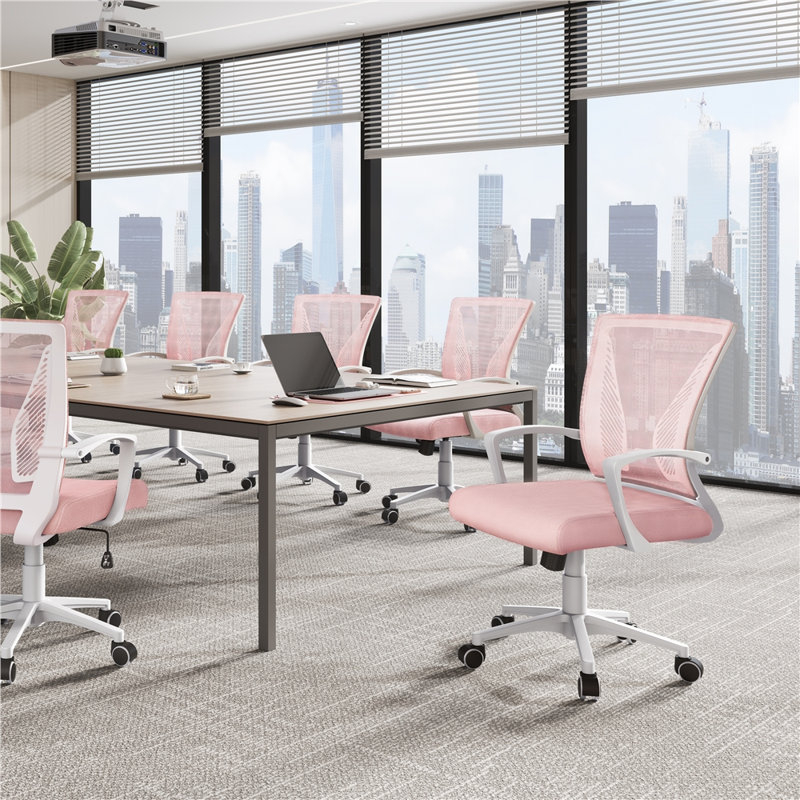Mid-back Mesh Office Chair, Pink