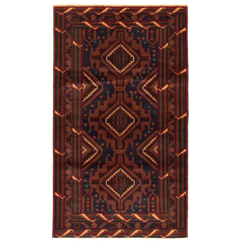 Tapis bleu marine foncé Lynnisha 3 pi 10 po x 6 pi 7 po