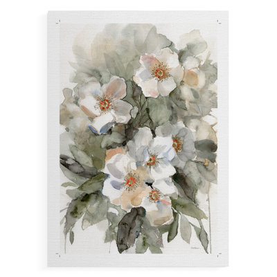 Motif floral de grès - impression sur toile seulement - non encadrée