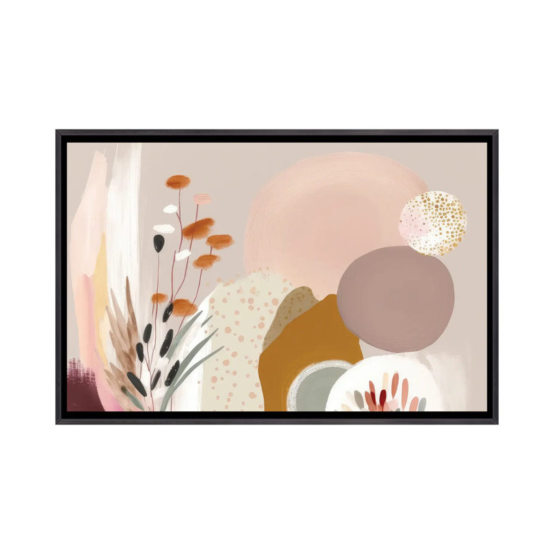 Beautiful Nature Forms, Distressed Black Floater Framed Canvas, 26" H x 40" W x 1.5" D, No Mat