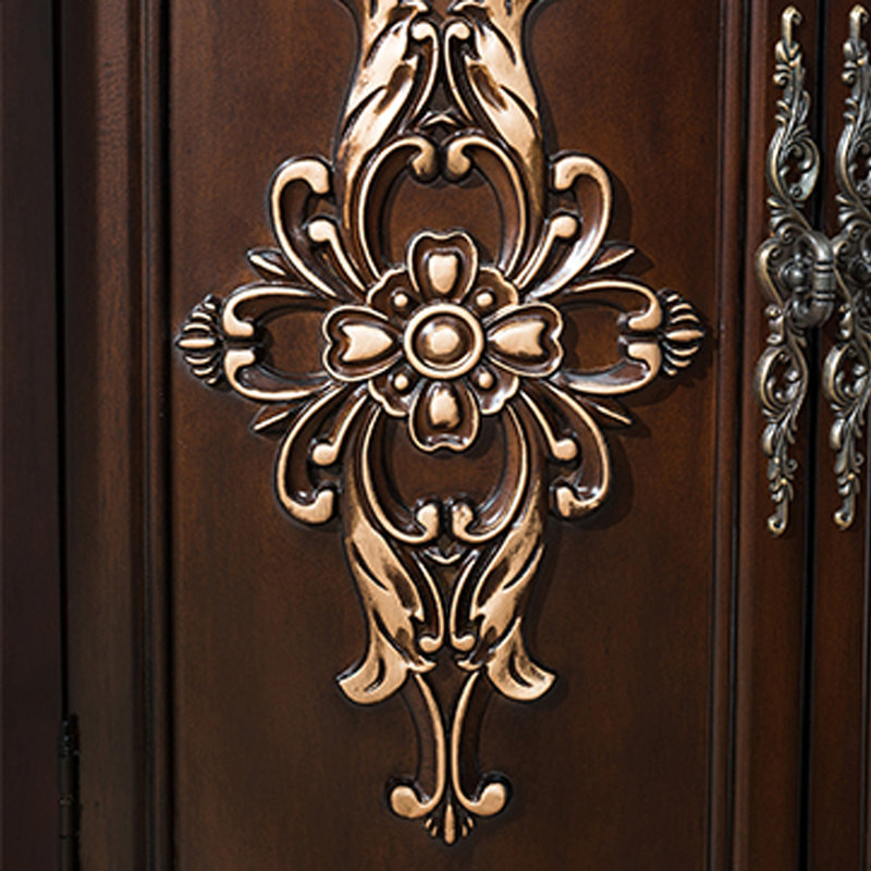 American country style corner bookcase, Nut-Brown