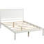 Lit plateforme double sans sommier blanc avec tête de lit-1293467292-1293467293