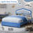 Twin Bed Frame With Drawer, Velvet Upholstered Platform Bed Frame With Storage Headboard